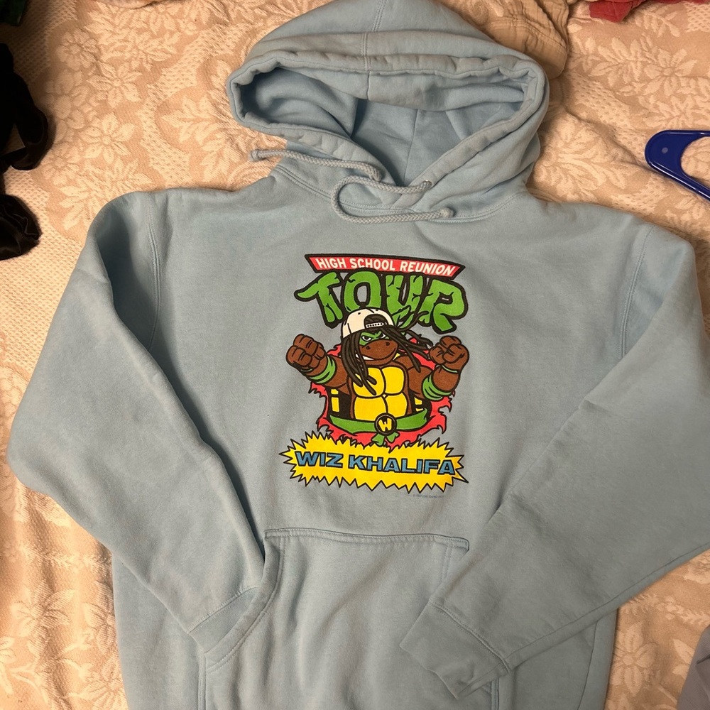 Wiz Khalifa Light Blue Graphic Hoodie